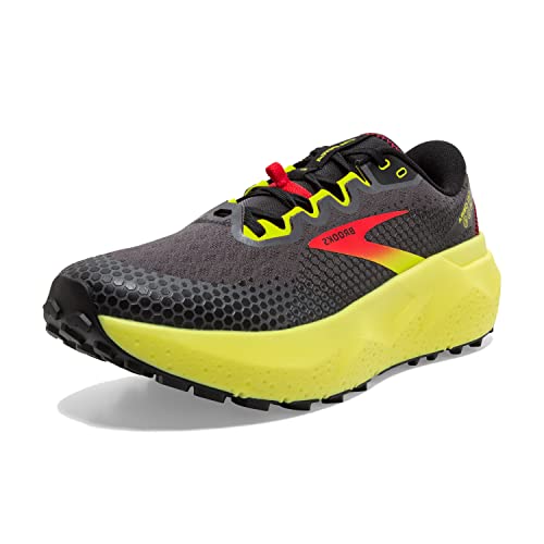Brooks Men's Caldera 6 Sneaker, Black Fiery Red Blazing Yellow, 43 EU on sale