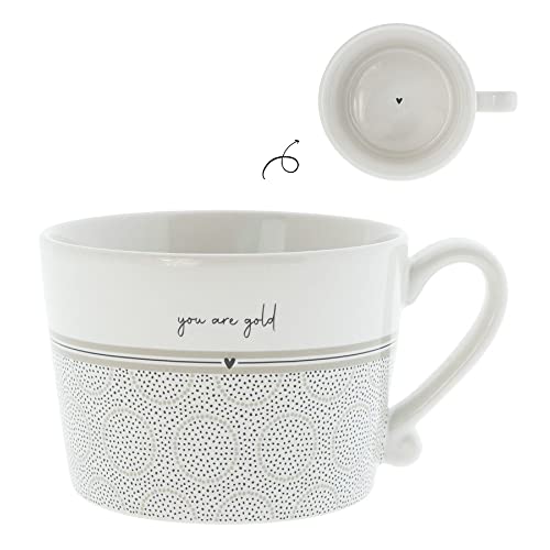 Becher mit Henkel you are gold Keramikbecher weiss titane Keramikgeschirr BC Cup gedeckter Tisch Geschirr