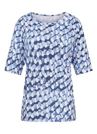 Thumbnail for Rabe T-Shirt Grafische Muster in Dunkelblau für Damen im Sale