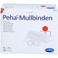 Thumbnail for HARTMANN 3040510 Peha Mullbinden, 4m Lang, Lose in Kartons, 4m x 6cm, 20 Stück im Sale