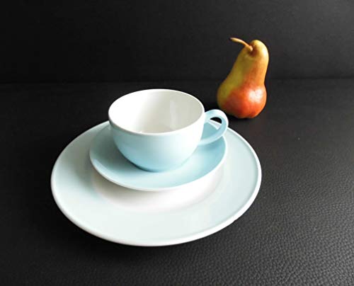 Dibbern SPECIAL OFFER Solid Color - Coffee cup mU 0.25 + plate 21 cm - ice blue - NEW in Sale
