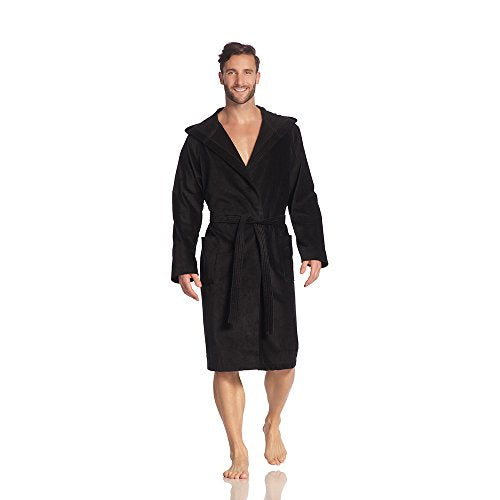 Vossen Damen Bademantel Texas, Einfarbig, Schwarz (schwarz 790), im Sale