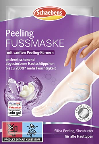 Schaebens Peeling Foot Mask (2 socks for 1 application) with gentle peeling grains with shea butter and silica peeling for all skin types on sale