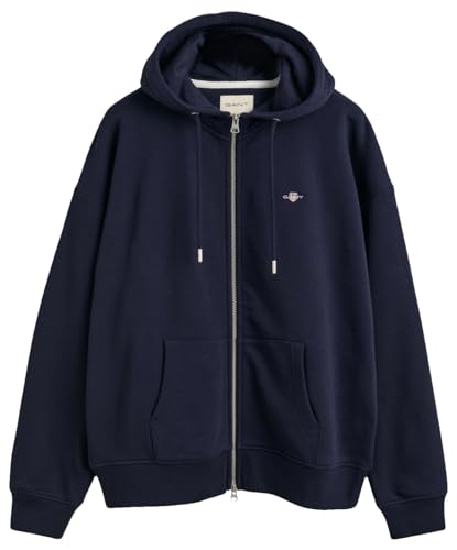 GANT Damen Shield Zip Hoodie Kapuzenpullover, Dusty PINK, 36 im Sale