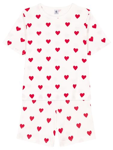 Petit Bateau A0B5V Kurzärmeliges Pyjacurt Damen Marshmallow/Terkuit im Sale