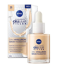 Thumbnail for NIVEA 3-in-1 Hyaluron Serum Foundation Light, Anti-Aging Foundation with Serum for Younger-Looking Skin, Moisturizing Foundation with Hyaluron (30 ml) on Sale