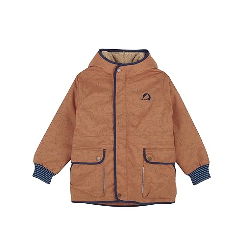 Finkid Kamu Ice 2 in 1 children's outdoor parka with removable quilted lining and reflective animal print on sale