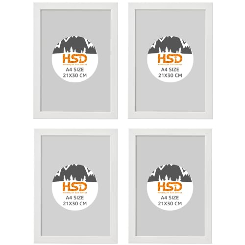 Ikea FISKBO A4 Frame White 21x30cm - Set of 4