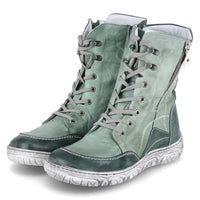 Thumbnail for Krisbut Damen Schnürstiefeletten/Winterboots Grün Glattleder, im Sale