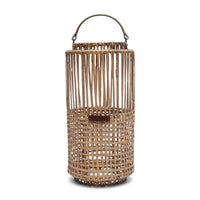 Thumbnail for Riviera Maison Rattan Lanterns, Large Candle Holder For Indoor and Outdoor Use - Rustic Rattan Webbing Lantern - Brown - (ØxH) 19x42 on Sale