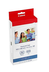 Thumbnail for Canon KP-36IP Original Ribbon/Paper Set Postcard Size 10x15cm for SELPHY CP Printers (36 sheets, lab-quality photos, colorfast for up to 100 years, water-repellent, scratch-resistant, fingerprint-proof) on Sale
