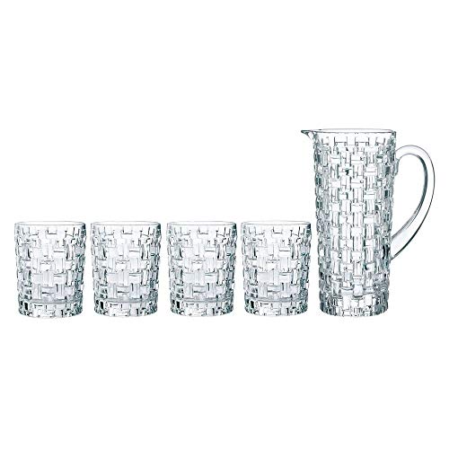 Spiegelau & Nachtmann, 5-teiliges Krug-Set, 1 Krug (1190 ml) + 5 Whiskybecher (330 ml), Kristallglas, Bossa Nova, 0098759-0 im Sale