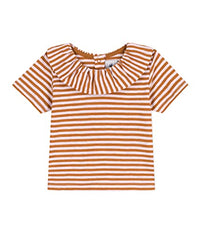 Thumbnail for Petit Bateau Baby Mädchen Kurzarmbluse, Braun Toast / Weiss Doll, 6 Monate im Sale