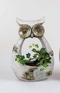 Thumbnail for Decorative spring planter 34cm owl-stone