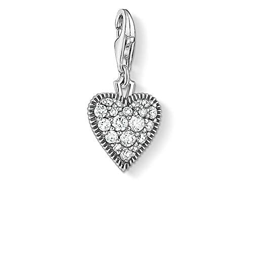 Thomas Sabo Damen-Charm-Anhänger Vintage Herz 925er Sterlingsilber geschwärzt 1747-643-14