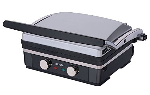 Cloer 6339 contact grill stainless steel, 1960 watts, heating element integrated in grill plate - dishwasher safe