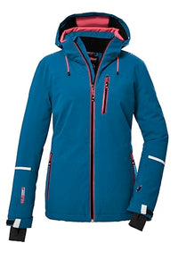Thumbnail for killtec Damen Skijacke/Funktionsjacke mit abzippbarer Kapuze und Schneefang KSW 81 WMN SKI JCKT, schwarz blau, 46, 39746-000 im Sale