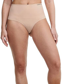Thumbnail for Chantelle Women's Smooth Comfort High Waist Thong Panty, 10U9, Sirrocco, S, Sirrocco, im Sale