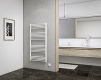 Thumbnail for Schulte Europa electric towel warmer filled with heating element 1, right-hand mounting, alpine white, 121 x 62 cm, 600 watts on sale