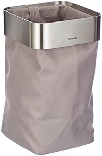 Thumbnail for blomus -NEXIO- Gästehandtuchkorb aus mattiertem Edelstahl und Baumwoll-Stofftasche, stilvolles Taupe, Beutel entnehmbar, Aufbewahrung Handtücher, vielseitig (H / B / T: 25 x 15 x 16 cm, Taupe, 68977) im Sale