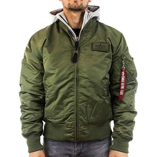 ALPHA INDUSTRIES Herren MA-1 D-Tec Bomberjacke, Black Olive, im Sale
