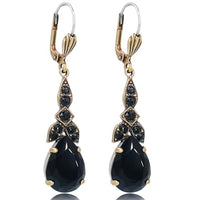 Thumbnail for Art Nouveau Earrings Gold Green Crystallized Olivine Crystals NOBEL JEWELRY on Sale