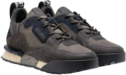 REPLAY Herren Field Melt Sneaker, 197dk Grey Navy, 43 EU im Sale