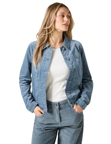 CECIL Damen B212275 Cordjacke, Dove Blue, im Sale