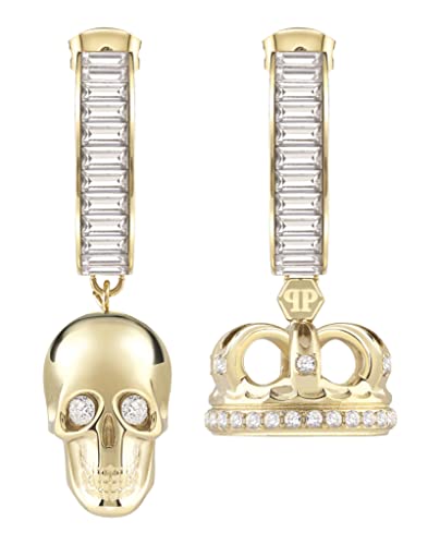 Philipp Plein Women's Earrings Hoops Skull Crown Gold-Coloured PJ4AA02EU on Sale