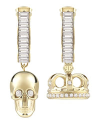 Thumbnail for Philipp Plein Women's Earrings Hoops Skull Crown Gold-Coloured PJ4AA02EU on Sale