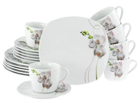 Thumbnail for CreaTable, 24027, Serie Square Orchidee, 18-teiliges Geschirrset für 6 Personen, Teller Set aus Porzellan, spülmaschinen- und mikrowellengeeignet, Qualitätsproduktion im Sale
