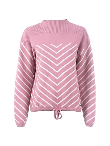 s'questo Knit 1/1 Knitted Sweater, Loose, Cozy, Stripes, Blue Pale Rose Soquesto Collection Love Letters on Sale