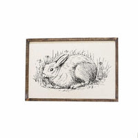 Thumbnail for Loberon Dekoboard Cedric, Hasen-Motiv, nostalgischer Charme, Osterdekoration, Ostern, Osterhase, Tannenholz, Baumwolle, Polyester, braun/weiß im Sale