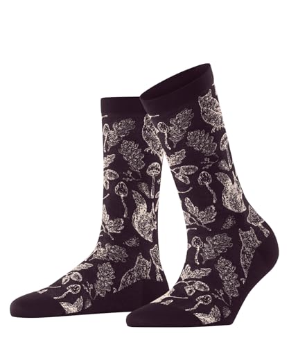 Burlington Women's Socks Forest W So Cotton Patterned 1 Pair, Red Burgundy 8590, 36-41 on Sale