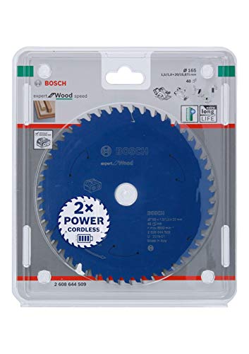 Bosch Professional 1x circular saw blade Expert for Wood (wood, saw blade Ø 165 x 20 x 1.5 mm, 48 teeth, accessory for cordless circular saw) on sale