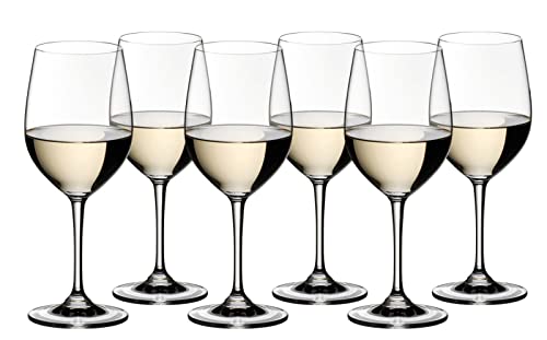 RIEDEL Weißweinglas-Set, Vorteilsset, 8-teilig, für Weißweine wie Chardonnay und Viognier, 350 ml, Kristallglas, Vinum, 7416/05 im Sale