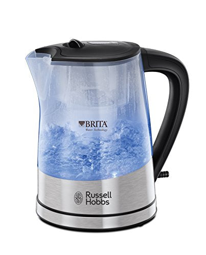 Russell Hobbs Wasserkocher [BRITA Wasserfilter MAXTRA+ Einsatz] Purity (1l + 0,5l Filtereinsatz, 2200W, LED Beleuchtung, inkl. Filterkartusche, Kalkfilter, Kartuschenwechselanzeige) Teekocher 22850-70 im Sale