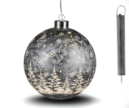 Formano hanging ball ice grey LED light timer 15cm star decor gold interior color battery box 2xAAA winter decor Christmas decoration for hanging on sale