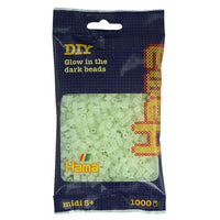 Thumbnail for Hama Beads 207-55 Iron-on Beads Bag with approx. 1,000 Midi Craft Beads with a diameter of 5 mm in fluorescent green, creative crafting fun for all ages on sale