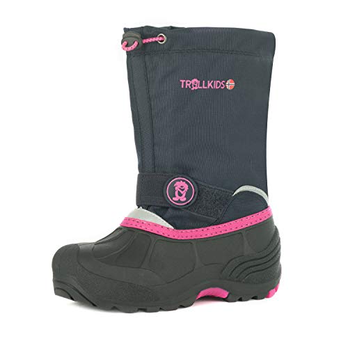 Trollkids Kinder Winterschuh Telemark XT, Mittelblau/Vipergrün, im Sale