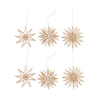 Thumbnail for BUTLERS Strohsterne Set 6er 10cm Anhänger Christbaumschmuck -X-Mas- Stroh-Anhänger für den Weihnachtsbaum | Tannenbaum Deko & Weihnachtsdeko im Sale