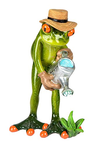 Formano Dekofigur Frosch Gärtner mit Gießkanne handbemalt im Sale