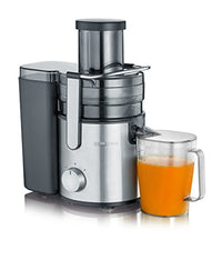 Thumbnail for SEVERIN Juicer, electric juicer with easy operation, collecting container for vitamin-rich fruit and vegetable juices, 1.1L juice container, stainless steel black, kitchen appliances, 800 W, ES 3570 on sale