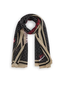 Thumbnail for CODELLO Damen Schal aus recyceltem Polyester mit Monogramm-Muster und Leopard im Sale