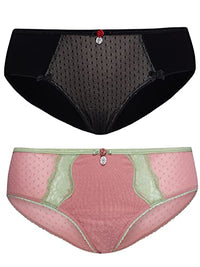 Thumbnail for Vive Maria Rose & Pistache women's panty set black/light pink, on sale