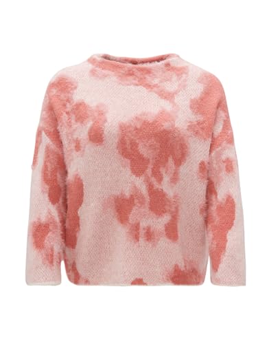 OPUS Damen Pullover | Pullover PLUMI Loose aus flauschigem Jaquard Strick Mellow Rose, 44 im Sale