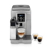 Thumbnail for De'Longhi ECAM 23.466.S Perfetto fully automatic coffee machine with LatteCrema milk system, cappuccino and espresso at the touch of a button, digital display with plain text, 2-cup function, large 1.8 l water tank, silver on sale
