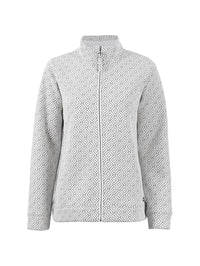 Thumbnail for s'questo sweat jacket, stand-up collar, jacquard pattern, warm, comfortable, pink off-white Soquesto collection Love Letters on sale