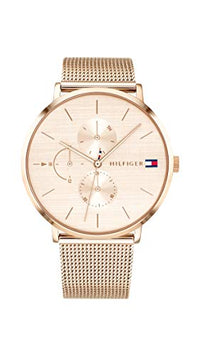 Thumbnail for Tommy Hilfiger Multi Zifferblatt Quarz Uhr für Damen mit Roségoldfarbenes Edelstahl-Mesh-Gliederarmband - 1781944 im Sale