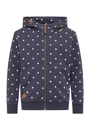 Ragwear Mädchen Sweatjacke AGNESKA DOTS mit Kapuze und Reißverschluss im Sale